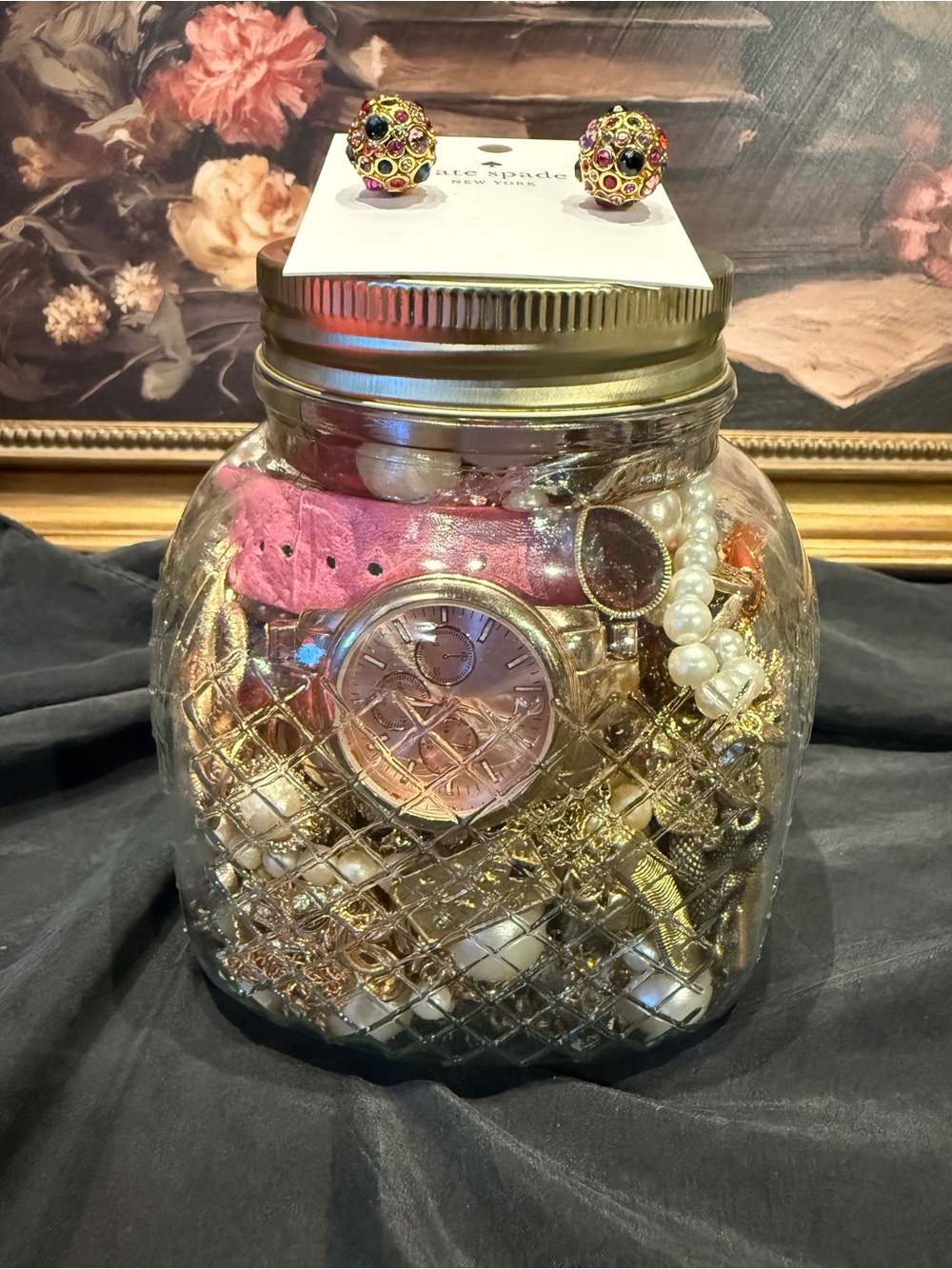 Mystery Jewelry Jar - Pink and Gold ๐ฉท๐๐ฉท๐๐ฉท๐Kate Spade Earrings